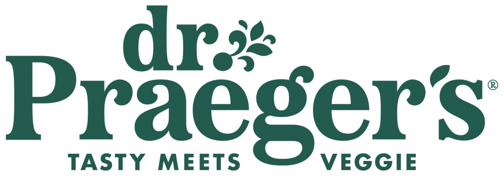Dr. Praeger's logo, tasty meets veggie